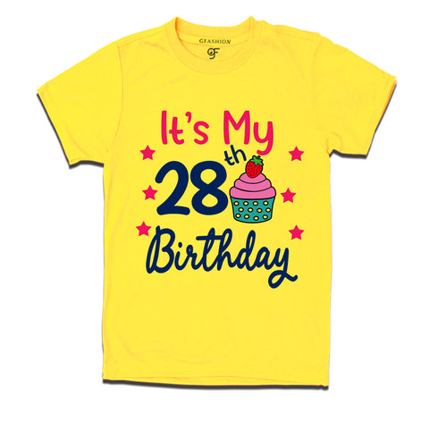 it's my 28th birthday tshirts for men's and women's