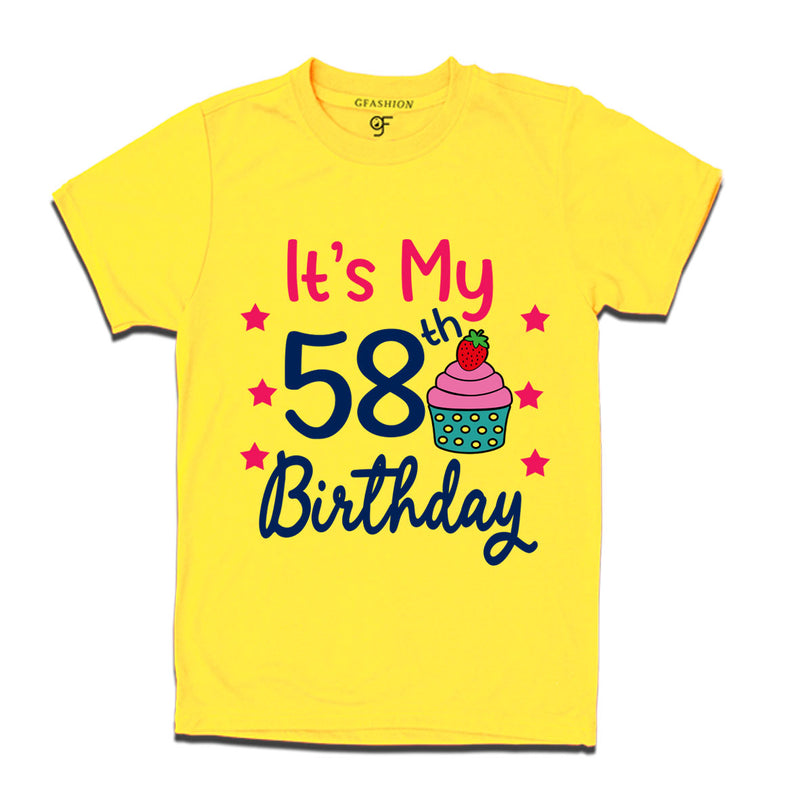 it's my 58th birthday tshirts for men's and women's