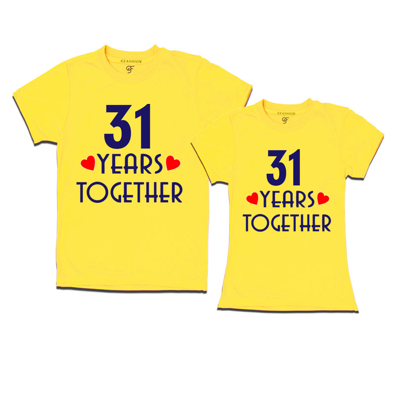 31 years together wedding anniversary couple t-shirts