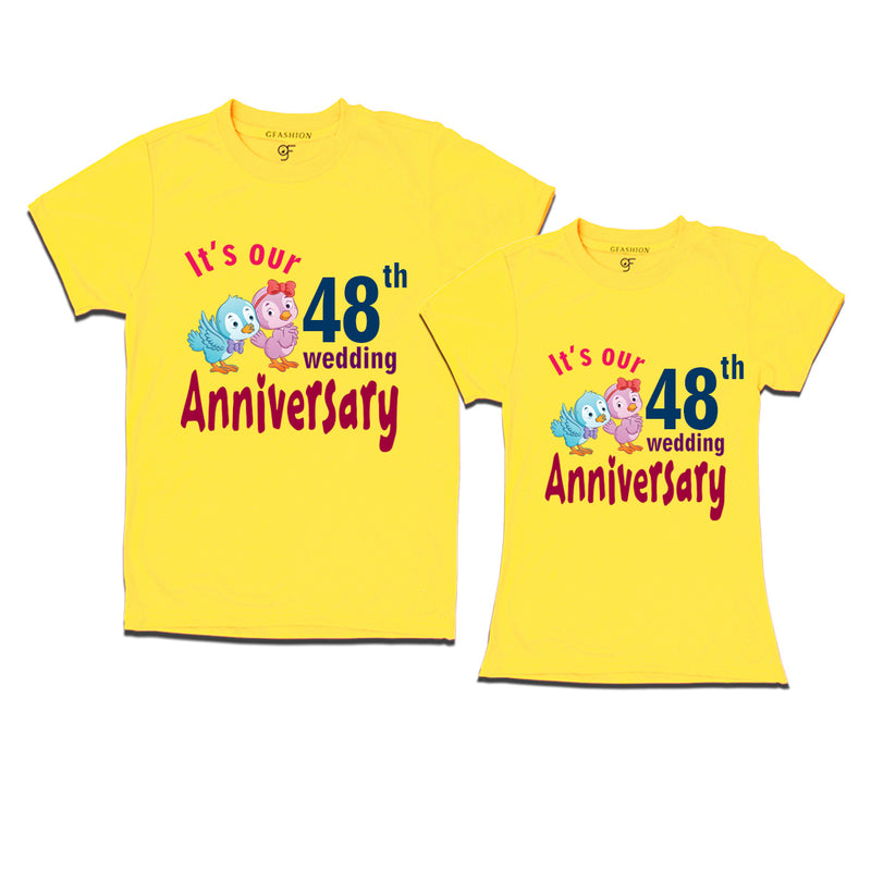 Its our 48th wedding anniversary cute couple t-shirts