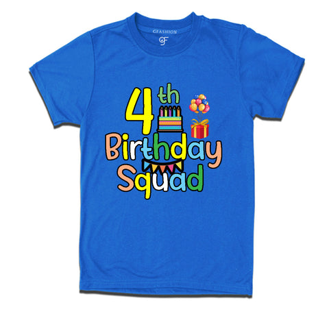 4th birthday squad t shirts