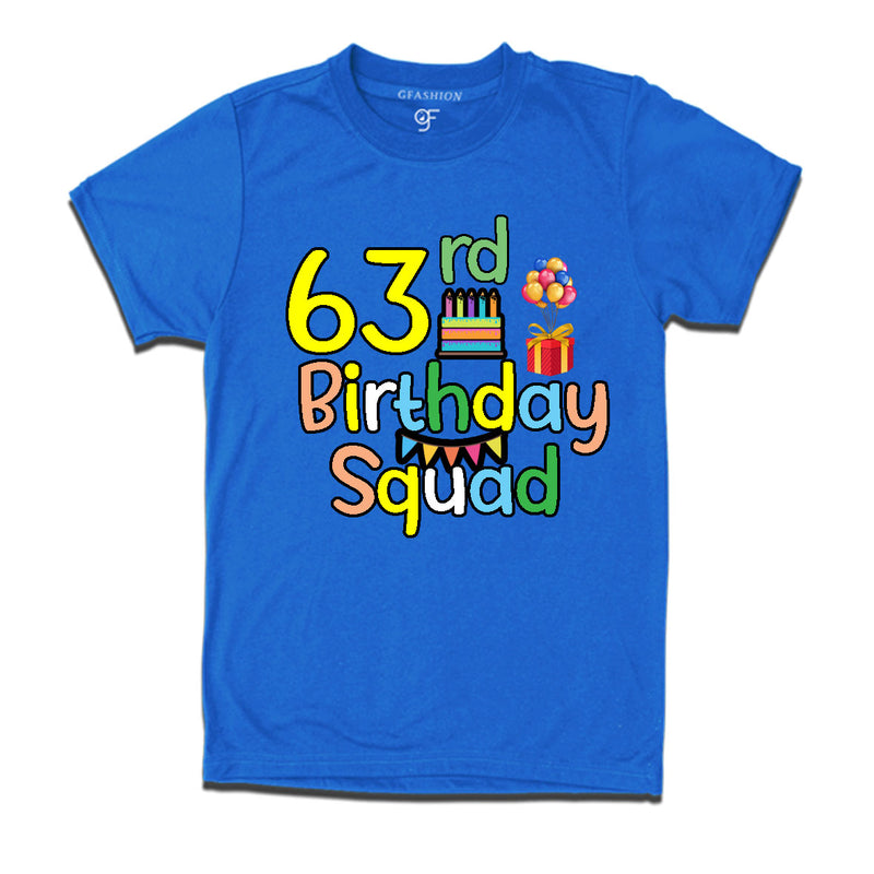 63rd birthday squad t shirts