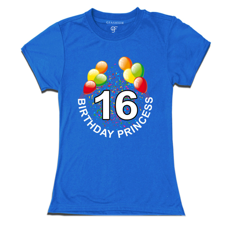 Birthday princess t shirts for 16th birthday