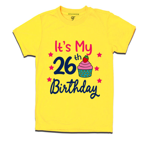 it's my 26th birthday tshirts for men's and women's