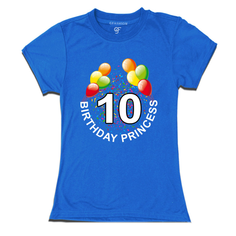 Birthday princess t shirts for 10th birthday