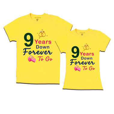 9 years down forever to go-9th  anniversary t shirts