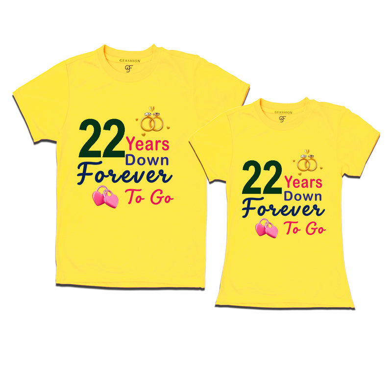 22 years down forever to go-22nd  anniversary t shirts