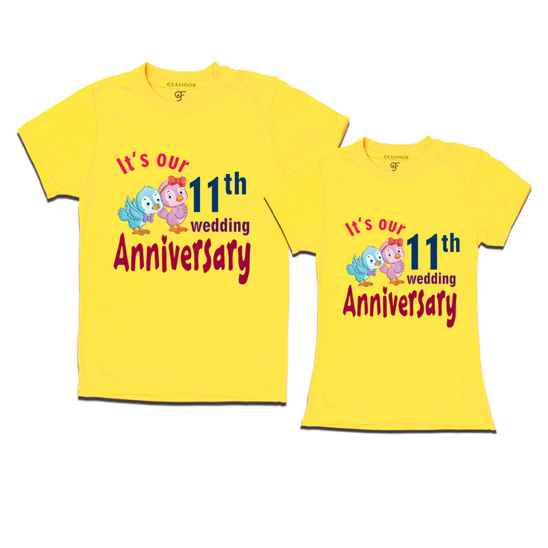 Its our 11th wedding anniversary cute couple t-shirts