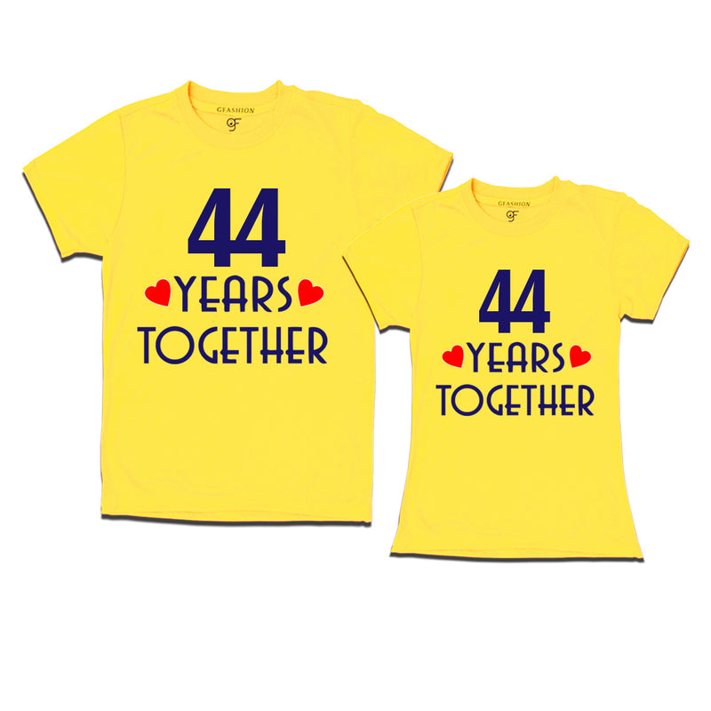 44 years together wedding anniversary couple t-shirts