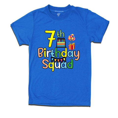 7th birthday squad t shirts