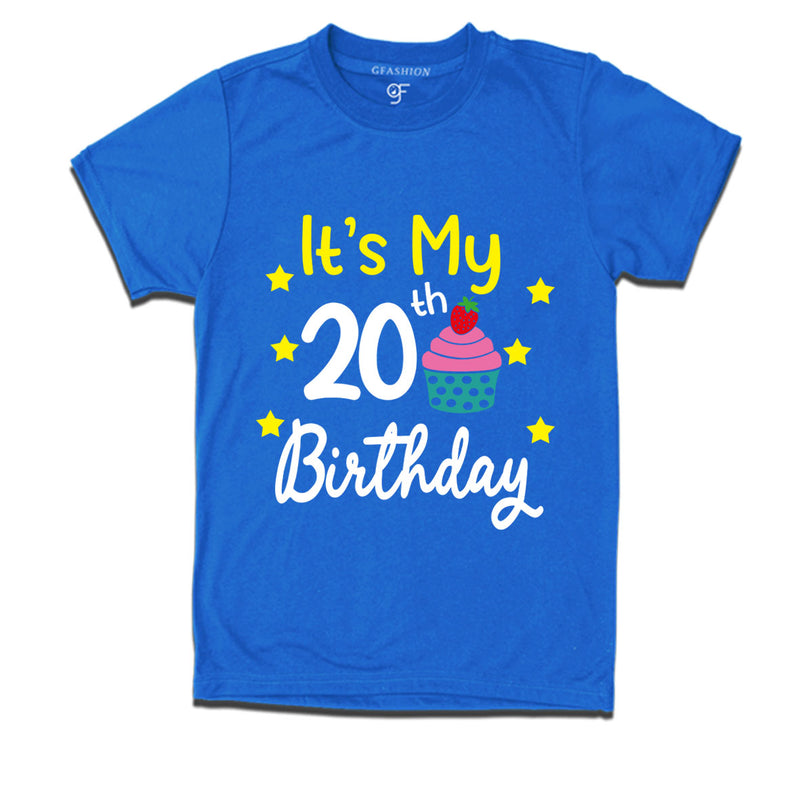 it's my 20th birthday tshirts for boy and girls