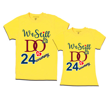 We Still Do Lovable 24th anniversary t shirts for couples