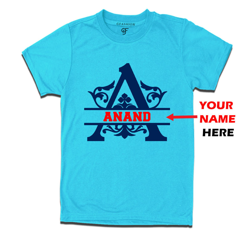 Initial A with name t shirts for kids and adults