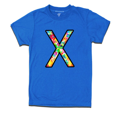 Initial X t shirts for kids and adults