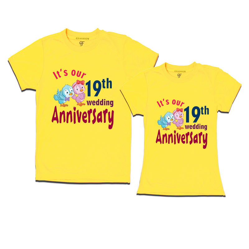 Its our 19th wedding anniversary cute couple t-shirts