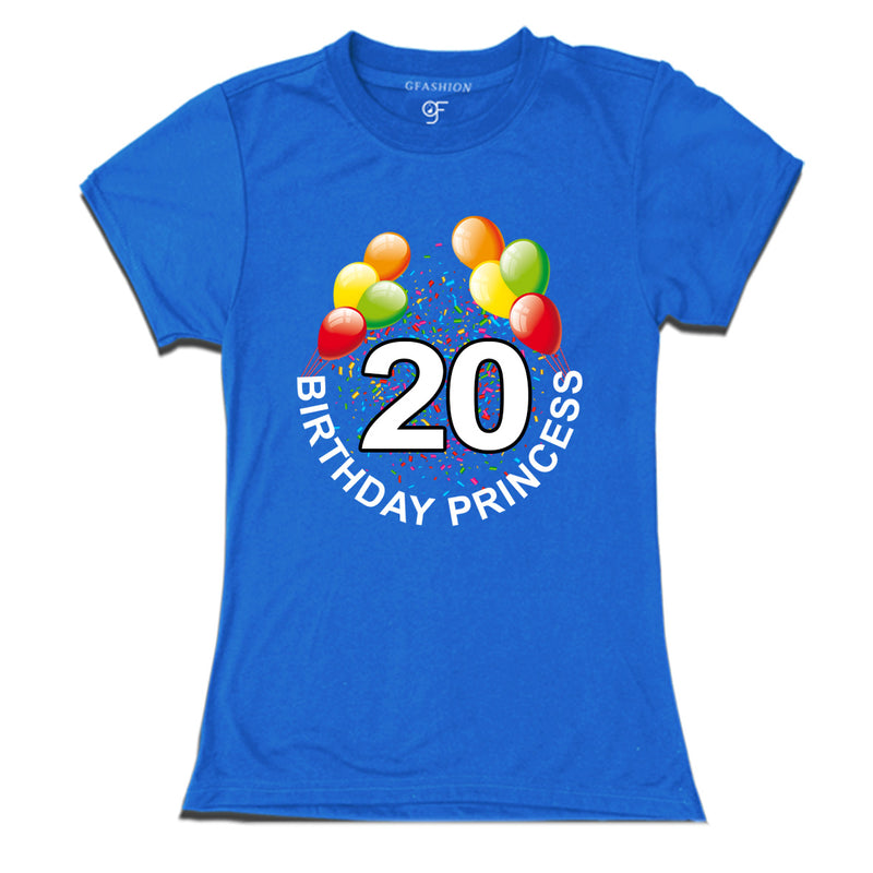 Birthday princess t shirts for 20th birthday