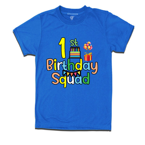 1st birthday squad t shirts
