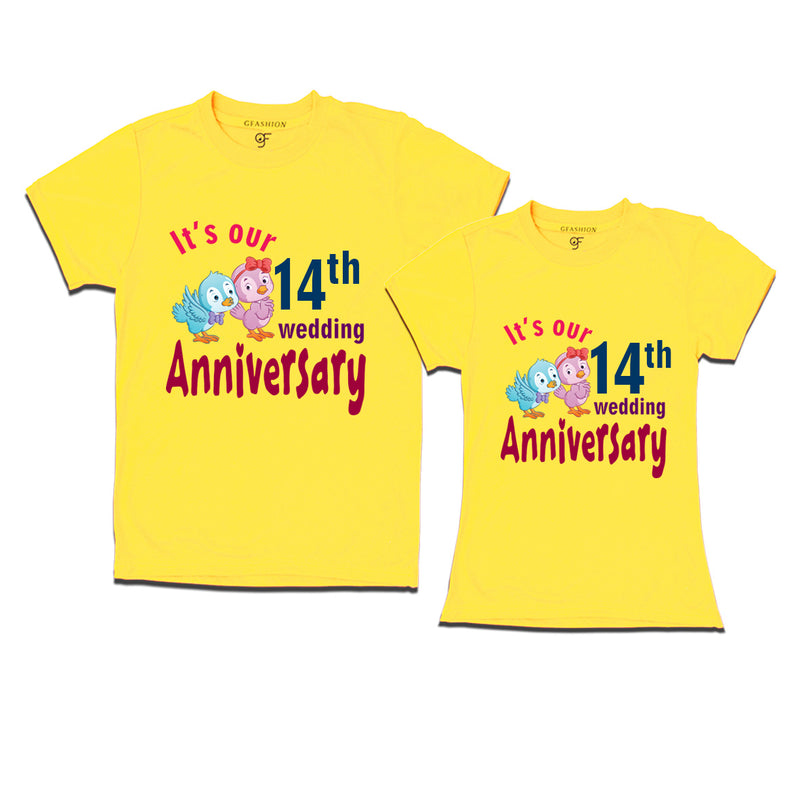 Its our 14th wedding anniversary cute couple t-shirts