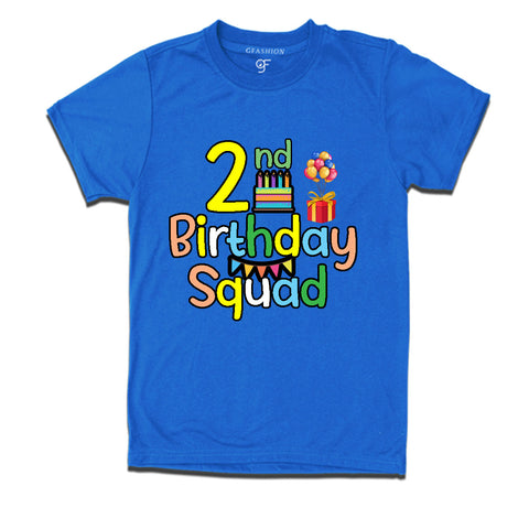 2nd birthday squad t shirts