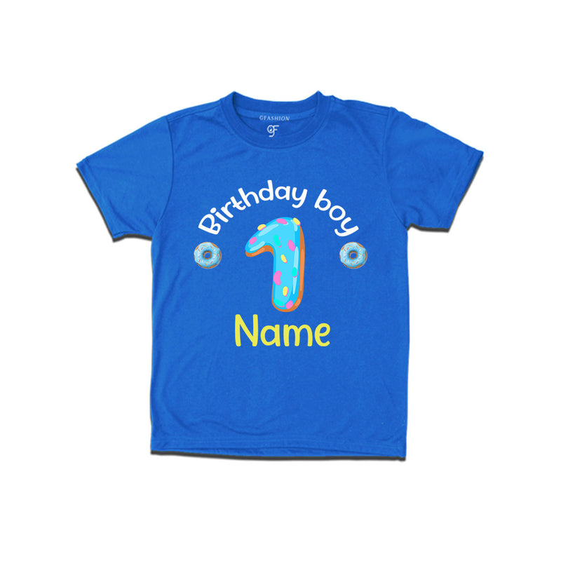 Donut Birthday boy t shirts with name customized for 1st birthday