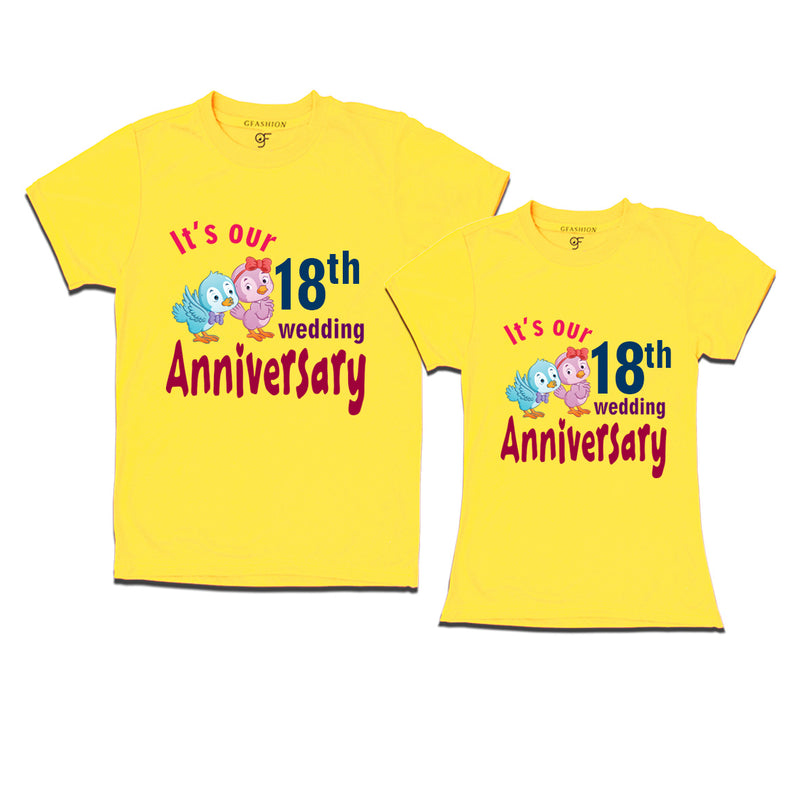 Its our 18th wedding anniversary cute couple t-shirts