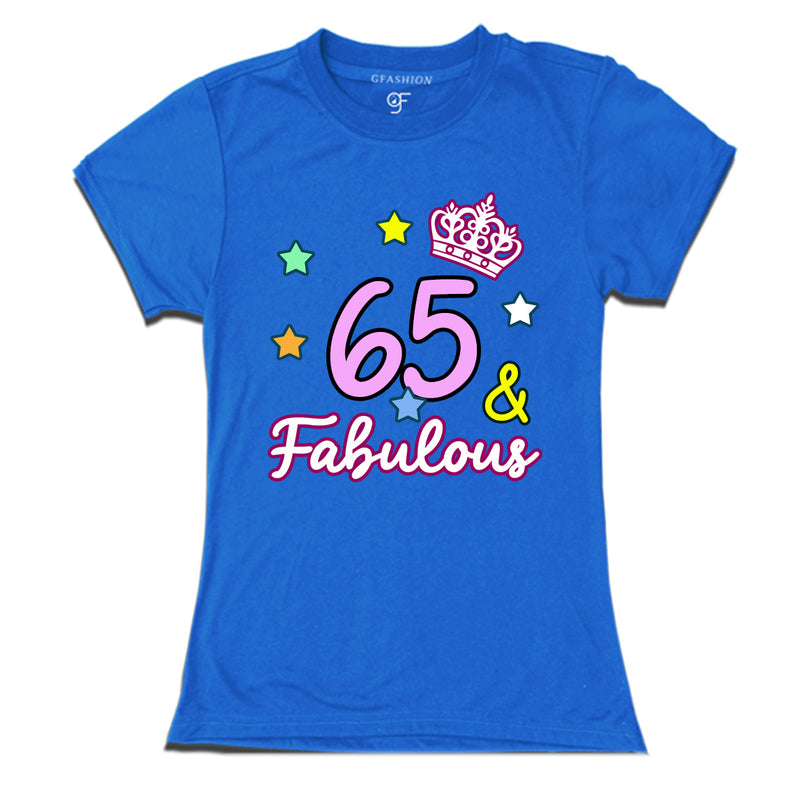 65 & Fabulous birthday women t shirts for 65th birthday