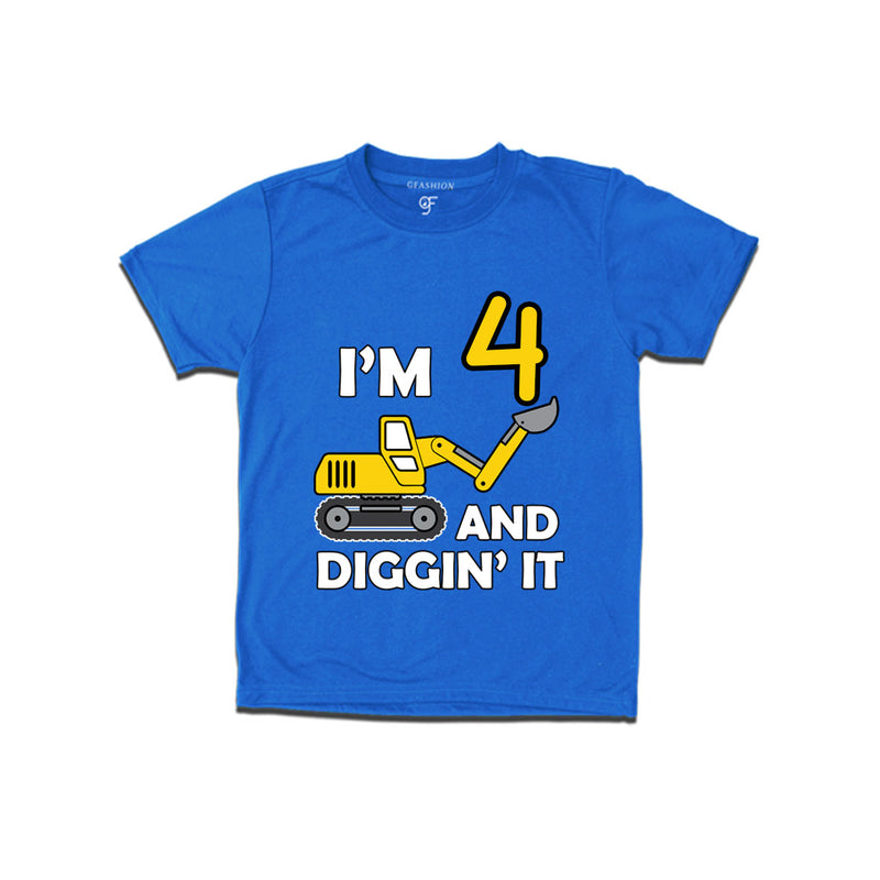 I'm 4 and Digging It t shirts for boys and girls