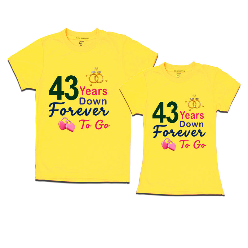 43 years down forever to go-43rd  anniversary t shirts