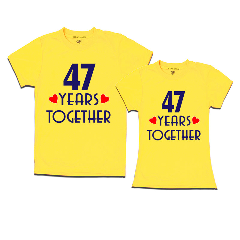 47 years together wedding anniversary couple t-shirts