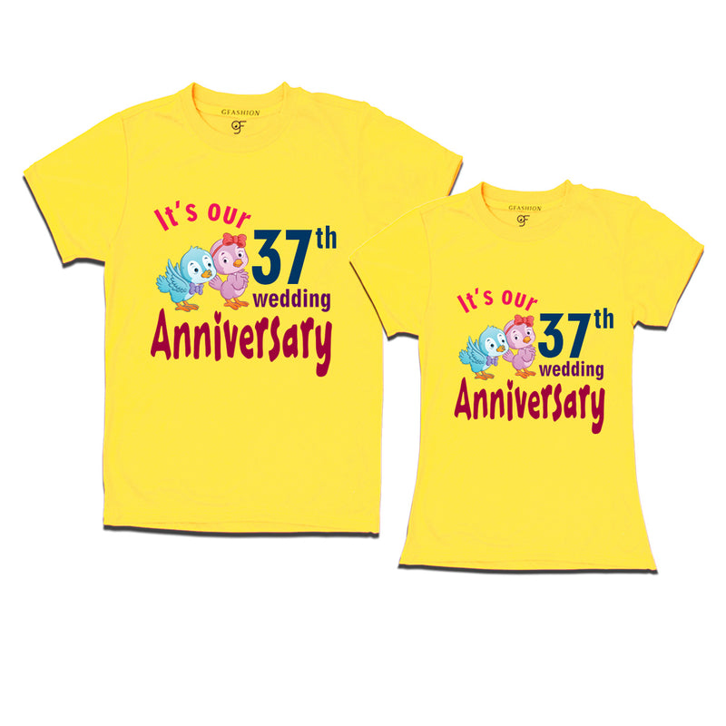 Its our 37th wedding anniversary cute couple t-shirts