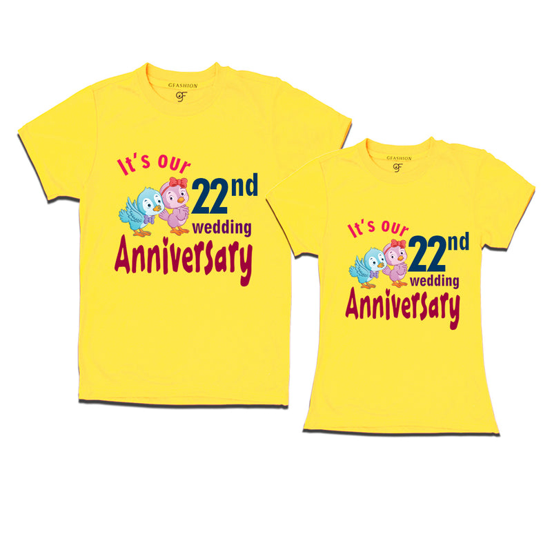 Its our 22nd wedding anniversary cute couple t-shirts