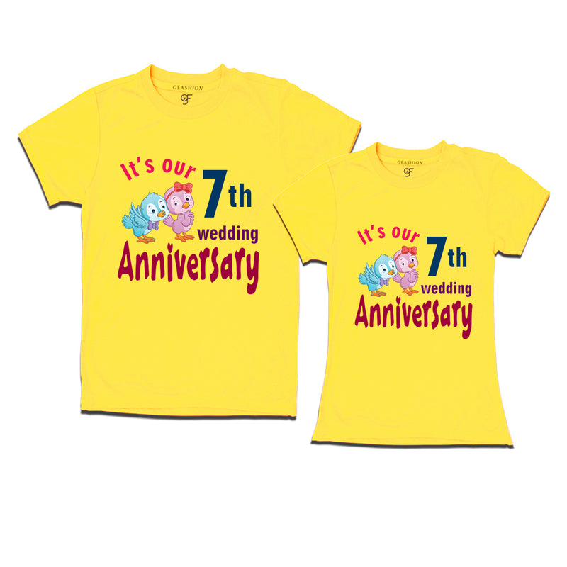 Its our 7th wedding anniversary cute couple t-shirts