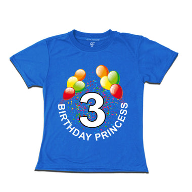 Birthday princess t shirts for 3rd birthday