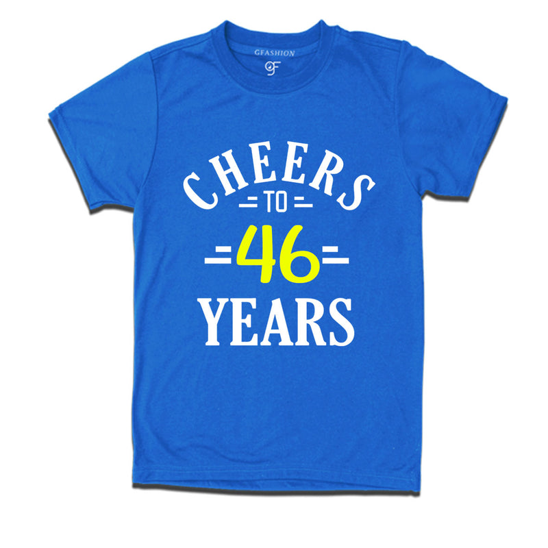 Cheers to 46 years birthday t shirts for 46th birthday