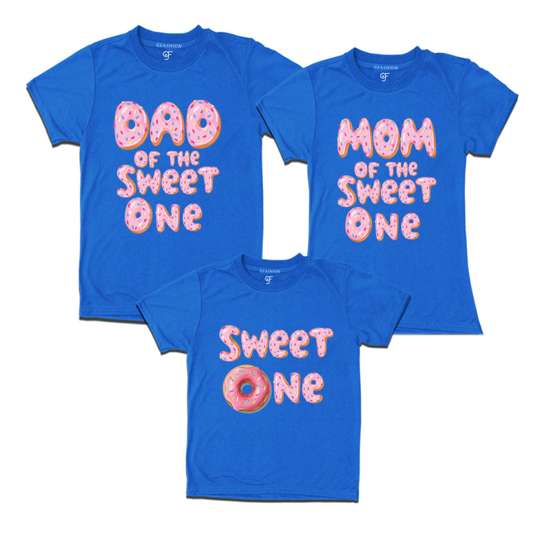 T shirts for sweet one's dad and mom with Pink donut theme