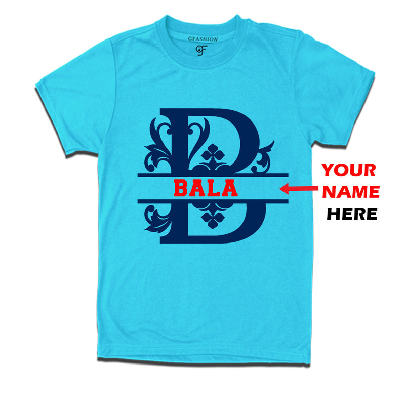 Initial B with name t shirts for kids and adults