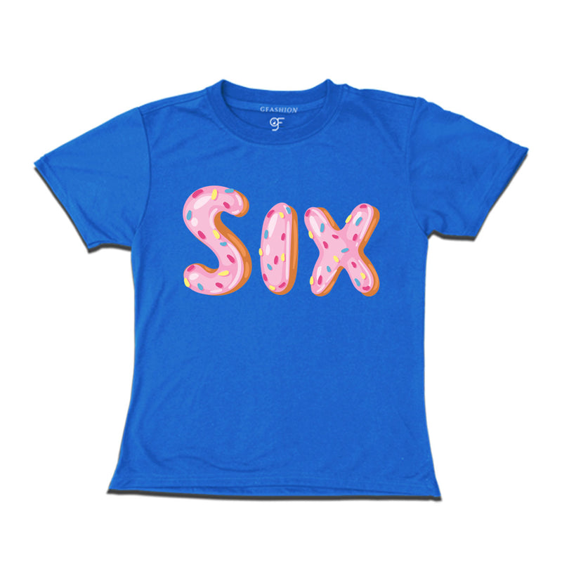 Donut Birthday girl t shirts for 6th birthday