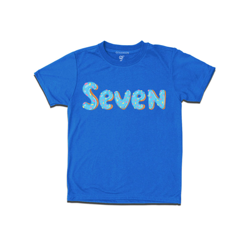 Donut Birthday boy t shirts for 7th birthday