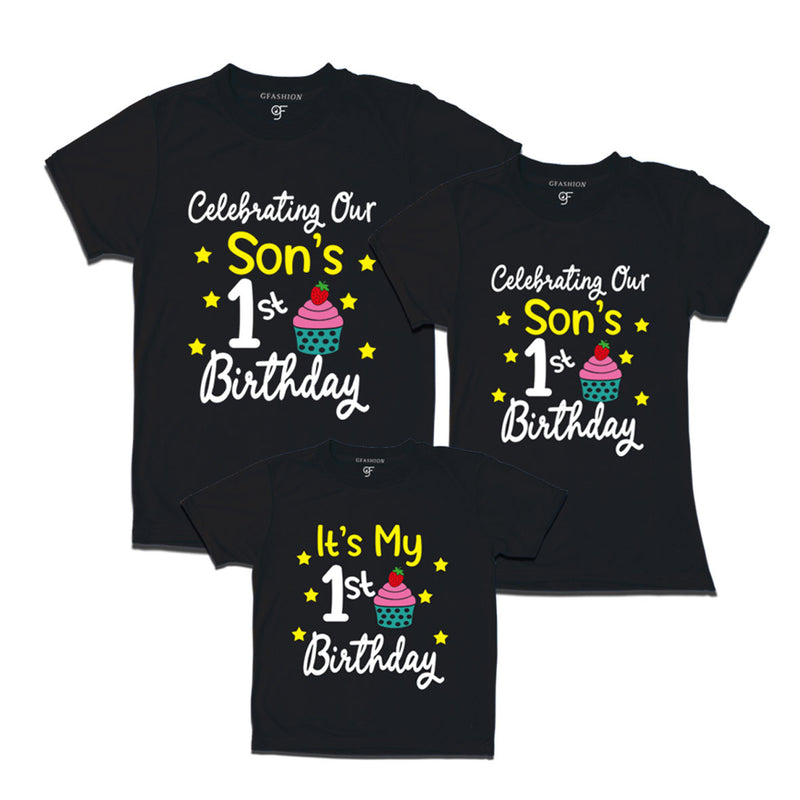 our son's 1st birthday t shirts