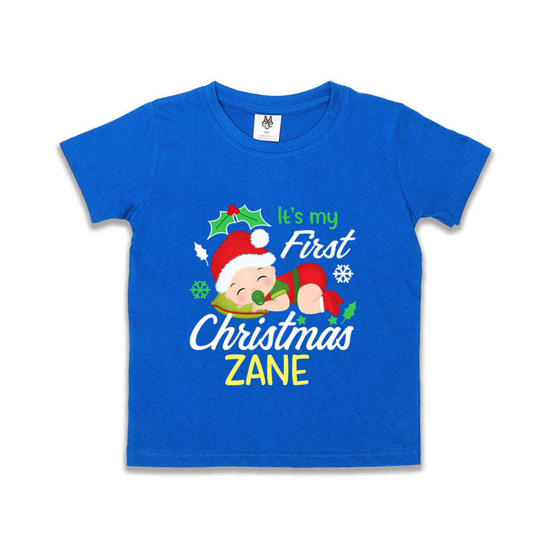 First Christmas T-shirt for baby with Name