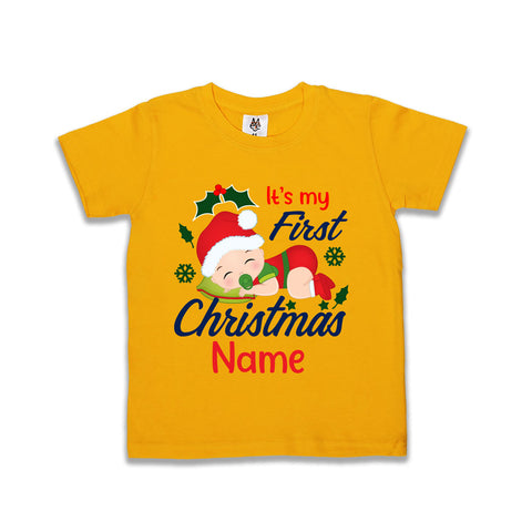 First Christmas T-shirt for baby with Name