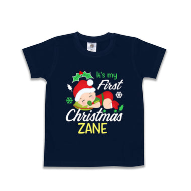 First Christmas T-shirt for baby with Name