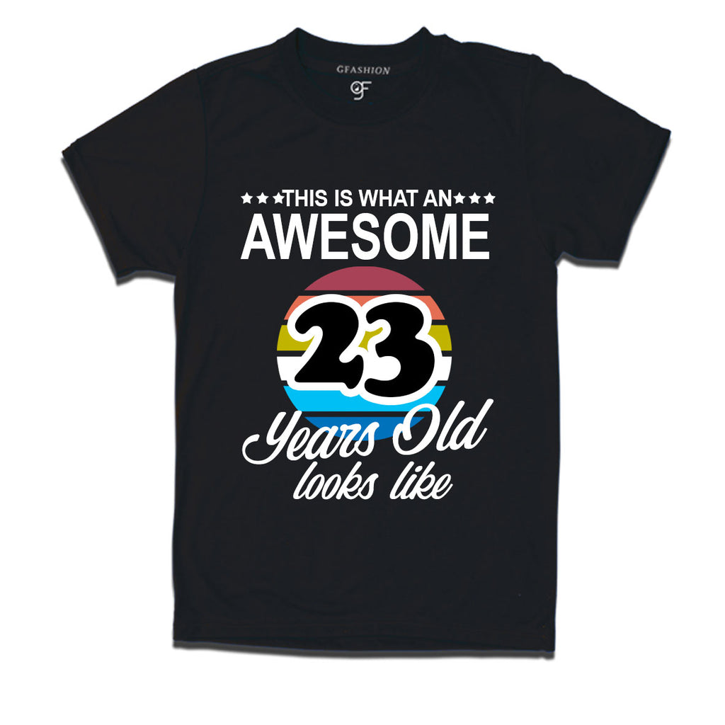 what an awesome 23 years looks like t shirts- 23rd birthday tshirts