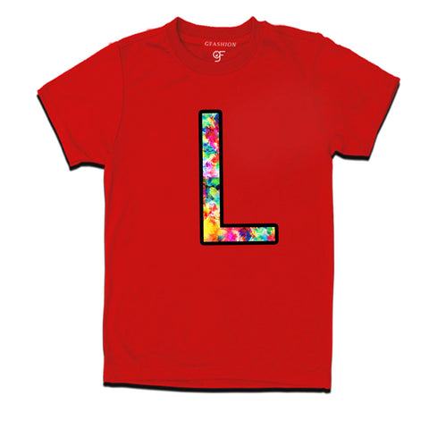 Initial L t shirts for kids and adults