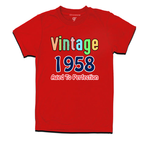 vintage 1958 aged to perfection t-shirts