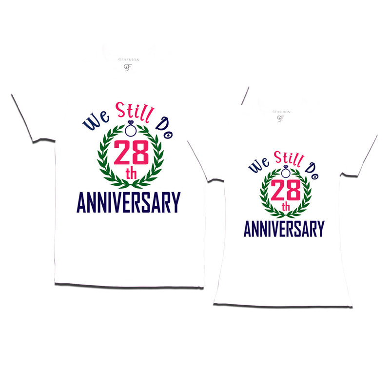 We still do 28th anniversary couple t shirts