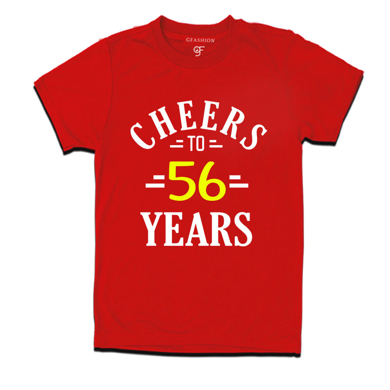 Cheers to 56 years birthday t shirts for 56th birthday