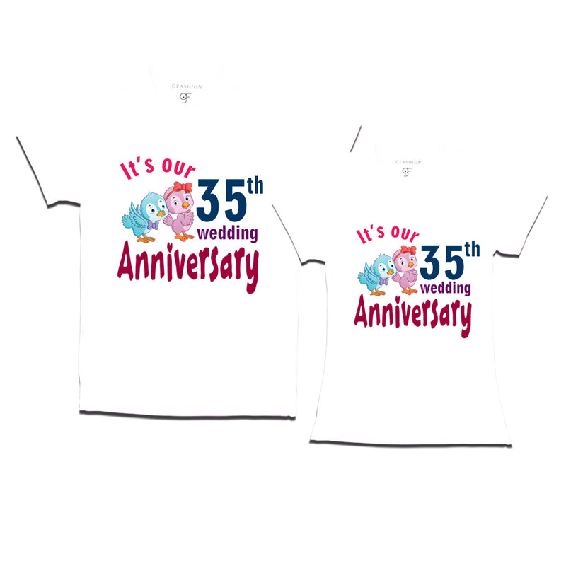 Its our 35th wedding anniversary cute couple t-shirts