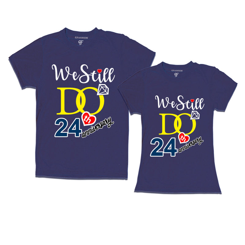 We Still Do Lovable 24th anniversary t shirts for couples