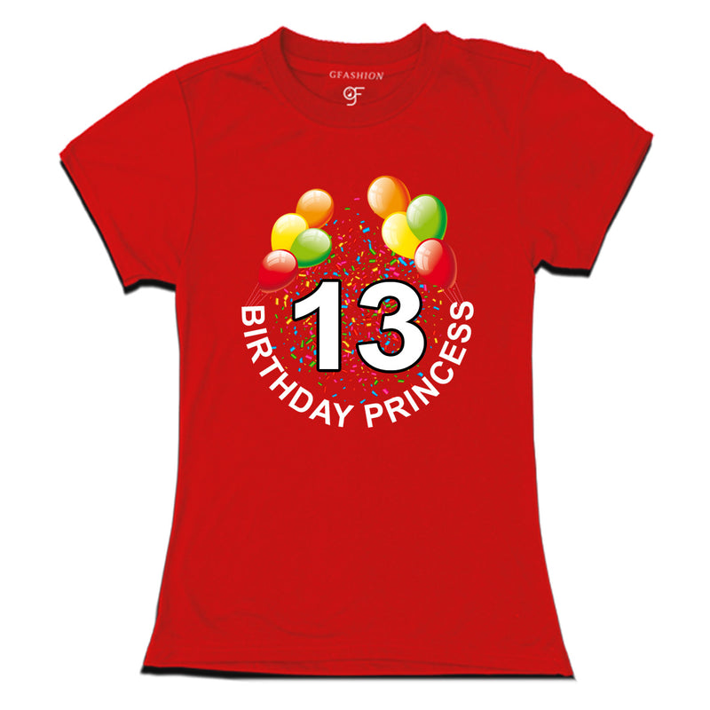 Birthday princess t shirts for 13th birthday